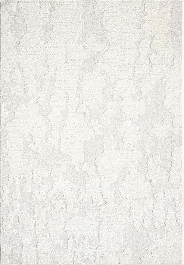 Abani Nomad Cream Area Rug 2' 6'' x 8' for Living Room, Bedroom - Abstract Pattern - Durable & Easy to Clean