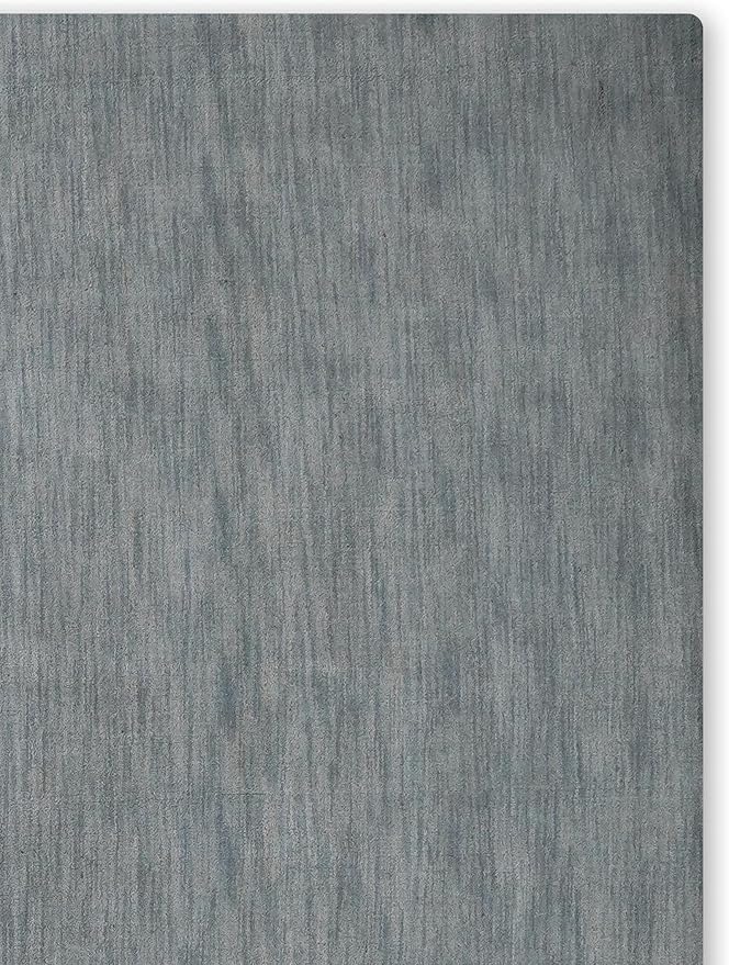 Hand Knotted Loom Wool ECO-Friendly Area Rugs - 10'x10', Square, Light Blue Color, Solid Plain Design, High Pile Handmade Anti Skid Area Rugs for Living Room, Bed Room (L00111)
