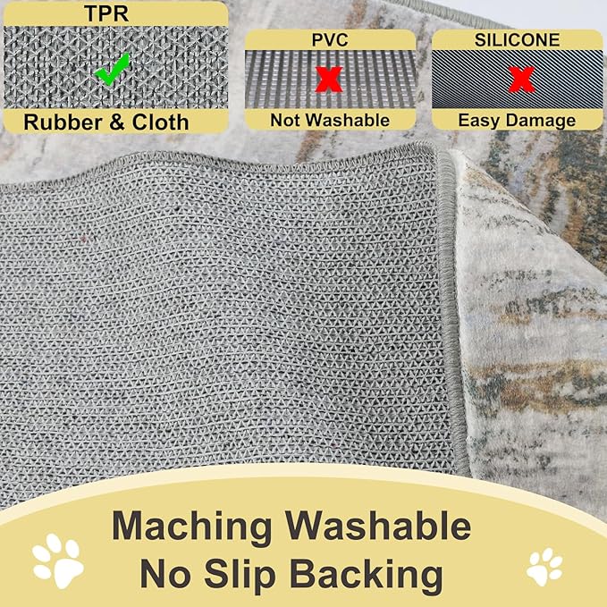 COMSLE Door Mat Soft Absorbent Indoor Front Entryway Rug Machine Washable Entrance Mats for Muddy Paws Non Slip Throw Rugs 36" x 60" Doormat for Inside Foyer Bedroom - Yellow