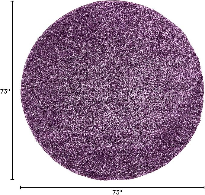 Unique Loom Solo Collection Area Rug - Calabasas (6' 1" Round, Violet)