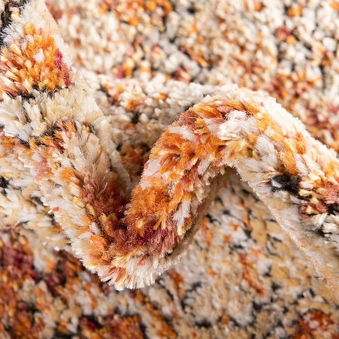 Unique Loom Isabella Collection Area Rug - Adjani (2' x 8' Runner, Rust Red/ Black)