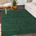 RUGSREAL Extra Large 10x13 Living Room Area Rug Modern Solid Washable Rug Contemporary Indoor Throw Floor Carpet Non Slip Low Pile Foldable Accent Rug for Bedroom, Dark Green