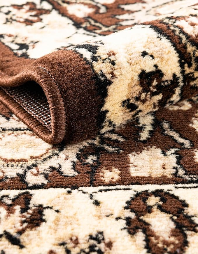 Unique Loom Espahan Collection Area Rug - Cape Cod (4' 1" x 6' 1" Rectangle, Brown/ Beige)