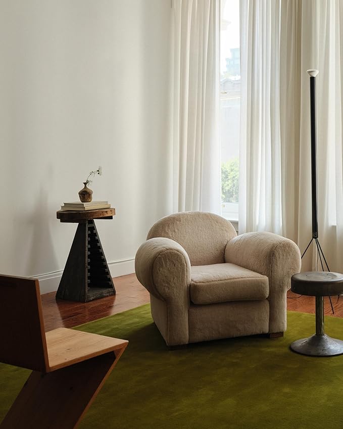 Hand-Tufted Wool Square Area Rug – Soft Premium Wool Carpet for Living Room, Bedroom & Home Décor – 11X11 ft| Milano Green – Durable, Non-Slip Backing, Handcrafted Rug