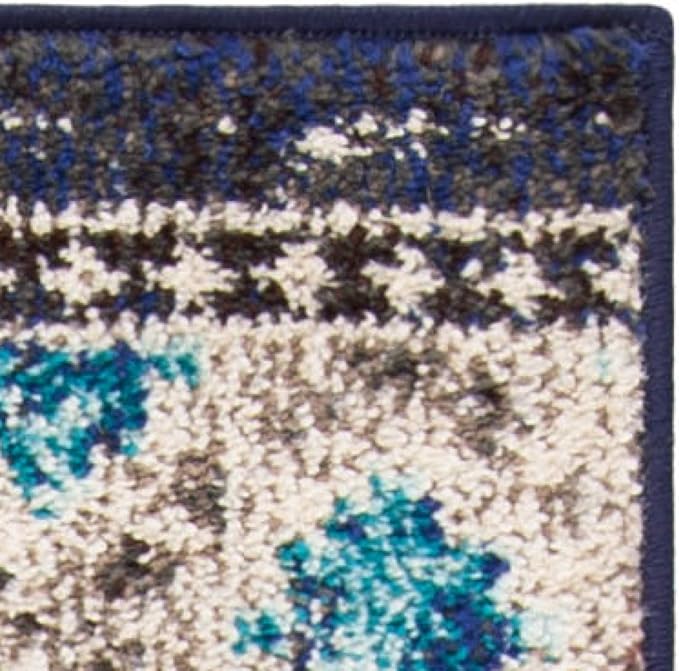 SAFAVIEH Madison Collection Accent Rug - 4' x 6', Black & Yellow, Boho Diamond Distressed Design, Non-Shedding & Easy Care, Ideal for High Traffic Areas in Entryway, Living Room, Bedroom (MAD418Z)