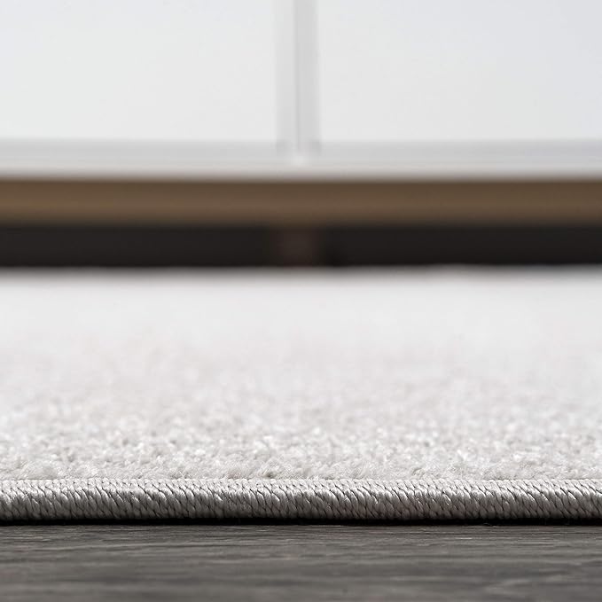 JONATHAN Y Haze Solid Low-Pile Ivory Indoor Area Rug 5x8, Coastal,Bohemian,Minimalist,Classic, Easy-Cleaning for Living Room,Bedroom,Kitchen,Pet Friendly,Non-Shedding (SEU100D-5)
