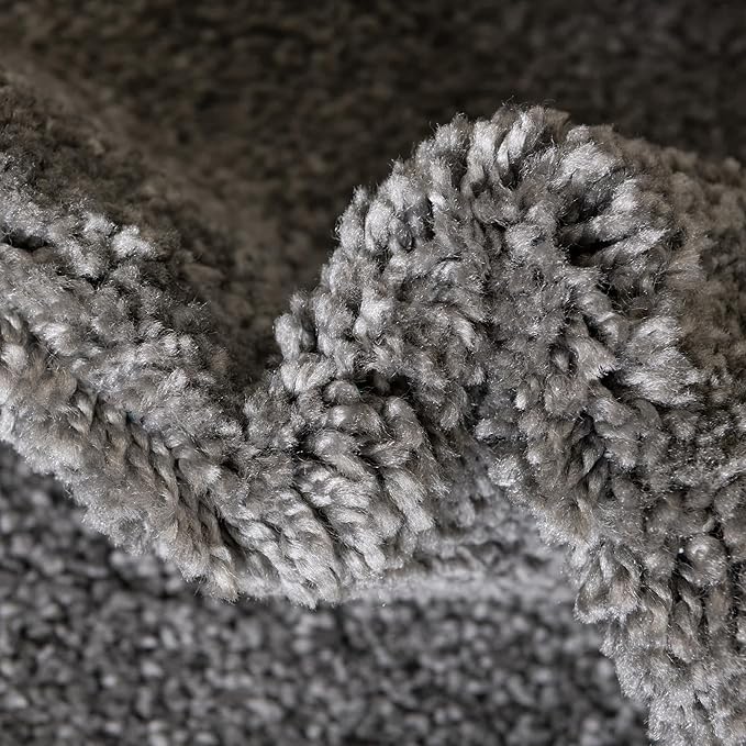 Unique Loom Solo Collection Area Rug - Calabasas (5' 3" x 8' Oval, Gray)