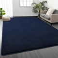 Large Area Rugs for Living Room Bedroom, 6 x 9 Ft Non-Slip Modern Area Rug, Soft Thickened Memory Foam Rug, Comfy Minimalist Indoor Carpet for Boys Girls Room Nursery Dorm Home Decor, Navy Blue