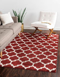 Rugs.com Lattice Collection Rug – 8x11 Dark Terracotta Medium-Pile Rug Perfect for Living Rooms, Large Dining Rooms, Open Floorplans