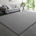 Large Modern Area Rugs for Living Room Bedroom, 7x10 Feet Grey Ultra Soft Solid Thickened Memory Foam Indoor Minimalist Carpets, Non-Slip Comfy Rugs for Boys Girls Nursery Kids Room Home Décor