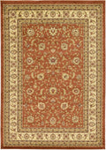 Unique Loom Voyage Collection Traditional Oriental Classic Intricate Design Area Rug (7' 0 x 10' 0 Rectangular, Terracotta/Ivory)