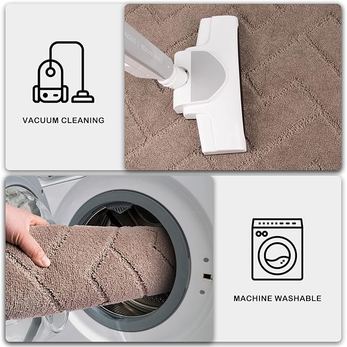 PURRUGS Dirt Trapping Door Mat 20" x 31.5", Non-Slip Machine Washable Entry Rug, Shoe Scraper, Dog Doormat, Super Absorbent Welcome Mat for Front & Back Door, Muddy Wet Shoes & Paws, Grayish Brown