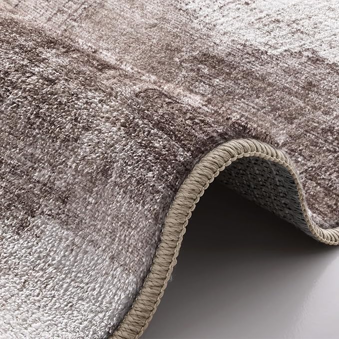 LUMI 4x6 Washable Low-Pile Area Rug for Living Room, Ultra Soft Modern Abstract Rugs Non Slip with Rubber Backing, High Traffic, Stain Resistant Carpets, Ideal for Bedroom, Dining Room, Indoor
