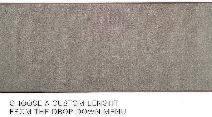 Custom Made Runner Rug Low Pile with Rubber Backing for Kitchen Foyer Hallway Entry Choose Your Length Size 31 Inch Wide Solid and Plain Beige Color (2 feet x 31 Inch)
