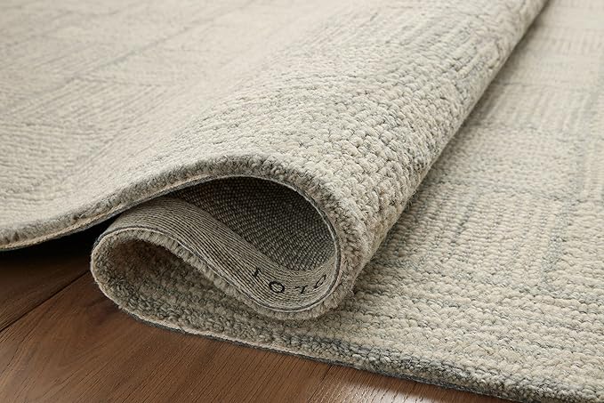 Loloi Chris Loves Julia Francis Collection FRA-03 Silver/Sky 7'-9" x 9'-9" Area Rug