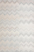 Modern Herringbone Chevron Collection Handcrafted Wool Area Rug - Durable, Zigzag Pattern, for High Traffic, Contemporary Design for Living Room, Bedroom, Dining Room Decor (Ivory-Multi, 7' x 9')