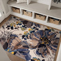 Rugshop Cream Bright Flowers Non Slip Non-Shedding Area Rug for Bedroom, Study and Living Room, 4' x 6'