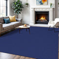 IOHOUZE Washable Area Rug 6x9 Non Slip Rugs for Living Room, Dining Room Rugs Bedroom Rug, Woven Braided Indoor Floor Carpet for Living Room Nursery Office, Royal Blue/Navy