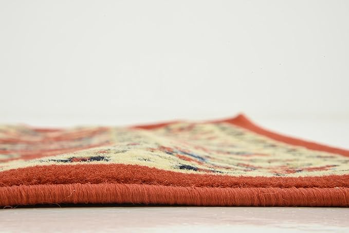 Unique Loom Sialk Hill Collection Area Rug - Washington (2' 7" x 10' Runner Terracotta/Cream)