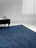 Rugsotic Carpets Hand Knotted Gabbeh Wool 3'x5' Area Rug Solid Blue L00111