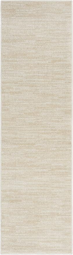 Nourison Home Nourison Essentials Ivory Beige 2' x 6' Area Rug - Easy Clean, Non Shedding, Bed Room, Living Room, Dining Room, Kitchen (6' Runner)