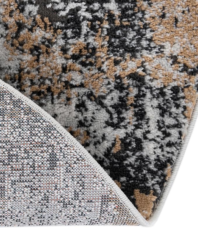 Rugs.com Leipzig Collection Rug – 5x8 Oval Beige Low-Pile Rug Perfect for Living Rooms, Large Dining Rooms, Open Floorplans