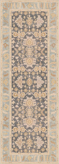 Kuden 2'6"x12 Runner Rug, Machine Washable Area Rug with Non-Slip Backing, Vintage Style, Soft, Easy Clean, Low Pile Rug for Hallway, Entryway, Kitchen, Bedroom