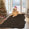 BSICPRO Large Dog Mat for Muddy Paws, 32x47 Dirt Trapper Long Door Mat, Non-Slip Washable Mud Mat for Dogs, Polyester Microfiber Soft Pet Rug Mat for Entryway, Patio (Latte)