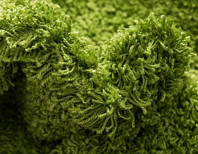 Unique Loom Solid Shag Collection Area Rug (8' x 11' Rectangle, Grass Green)
