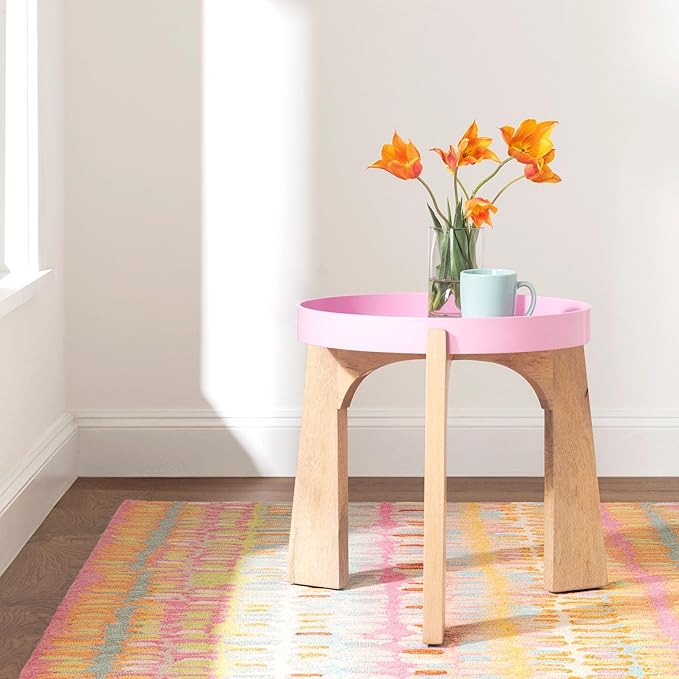 Dash and Albert Paint Chip Wool Area Rug - 6' x 9' Confetti Graphic Hand Micro Hooked Accent Rug - Durable, High Traffic Areas Hallway, Living Room, Stairs