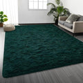 Large Shag Area Rugs 6 x 9, Plush Fuzzy Rugs for Living Room, Ultra Soft Fluffy Furry Rug for Bedroom, Indoor Carpet Nursery Rugs for Kids Room Home Decor, Dark Green