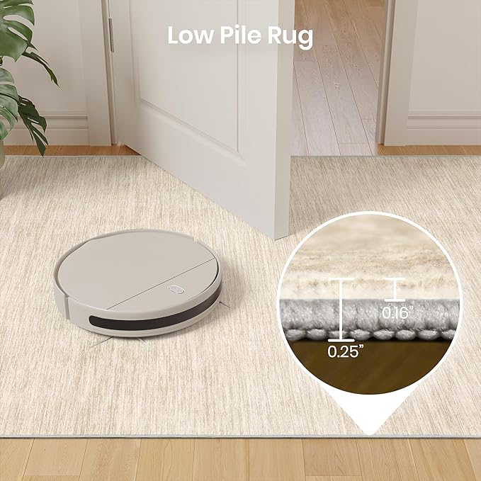 Valenrug Washable Rugs 5x7 - Non Slip 5x7 Area Rugs for Living Room, Stain Resistant Area Rugs for Bedroom, Foldable Machine Washable Area Rug(5'x7', Beige)