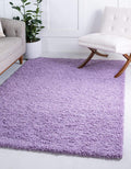 Unique Loom Solid Shag Collection Area Rug (8' x 11' Rectangle, Lilac)
