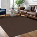 Braided Area Rug 5x7 Ft Washable Rugs for Living Room Non Slip Bedroom Rugs Boho Dining Room Rug Cotton Living Room Woven Floor Carpet for Nursery Playroom, Brown