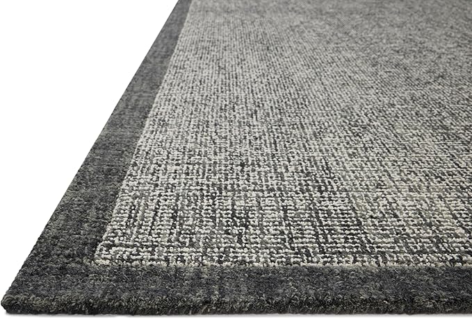 Loloi Magnolia Home by Joanna Gaines Henley Collection HNY-01 Ivory/Charcoal 7'-9" x 9'-9" Area Rug