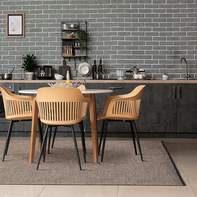 LUXE WEAVERS Modern Farmhouse Brown 9x12 Washable Area Rug, Anti-Slip Diamond Pattern Carpet