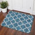 Lahome Moroccan Kitchen Rugs - 2x3 Washable Small Entryway Rug Indoor Door Mat, Non-Slip Throw Rugs Floor Bathroom Door Mats for Bedroom Room Redside Laundry Room Rug Decor (2’X 3’, Blue)