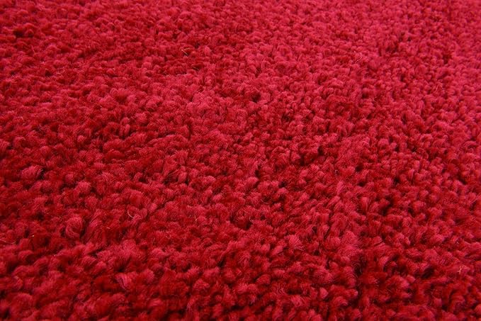 Unique Loom Solo Collection Area Rug - Calabasas (7' 10" Round, Red)