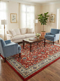 Rugs.com Yasmin Collection Rug – 6' x 9' Terracotta Medium Rug Perfect for Bedrooms, Dining Rooms, Living Rooms