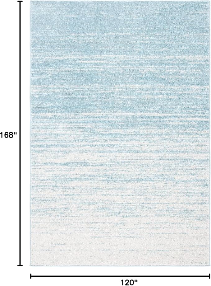 SAFAVIEH Area Rug 10x14 - Adirondack Collection - Large - Aqua & Ivory, Modern Ombre Design, Non Shedding & Easy to Clean, Ideal for Living Room, Bedroom, Office, Dining Space (ADR113J)