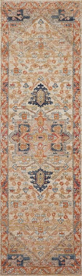 Loloi Jocelyn Collection JOC-01 Sand/Multi 2'-3" x 7'-6" .38" Thick Runner Rug