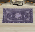 Ambesonne Sun and Moon Decorative Rug, Bohemian Artwork Design of Crescent Solar Ornament Esoteric Stars Ornaments, Quality Carpet for Bedroom Dorm and Living Room, 2' x 5', Dark Indigo