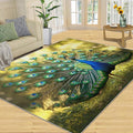 Peacock Rug 6x9-6x9 Rug, Wonderful Peacock Area Rugs for Bedroom, Nature Rugs for Living Room, Modern Style Washable Mat, Aesthetics Carpet - Peafowl Home Decor & Gifts
