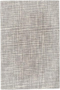 Dash & Albert Crosshatch Dove Grey Hand Micro Hooked Wool Rug, 8.5 X 11.5 Feet, Grey Solid Pattern