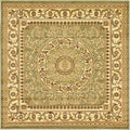 Unique Loom Versailles Collection Traditional Classic Medallion Floral Motif Area Rug (6' 0 x 6' 0 Square, Green/ Ivory)