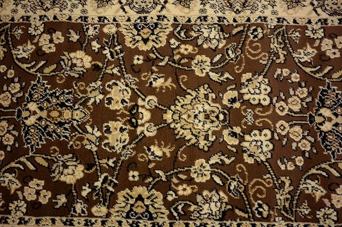 Unique Loom Sialk Hill Collection Area Rug - Washington (3' x 16' 5" Runner Brown/Black)