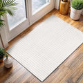 CAMILSON Modern White Non Slip Door Mat Rug 2x3 Ultra Soft High Pile Entryway Rugs Non Skid Rubber Backing Durable & Easy to Clean Carpet for Kitchen Bathroom Indoor Use (2 x 3 White)