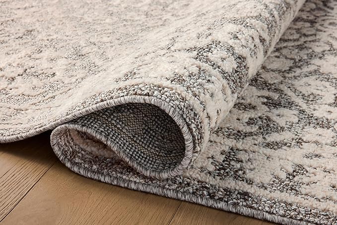 Loloi Magnolia Home by Joanna Gaines Gigi Collection GIG-01 Grey/Ivory 2'-7" x 4' Accent Rug