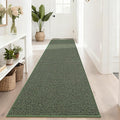 BEQHAUSE Hallway Runner Rugs 2.6x10, Hallway Rug Non-Slip Washable(Rolled-Up NO Creases), Runner Rug Absorbent Stain Resistant Hall Rug Carpet Runner, Entryway Rugs Floor Mat Laundry Room Rugs, Green