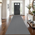 Braided Runner Rug 3x10 Ft Washable Runners for Hallways Non Slip Rubber Backed Kitchen Runners Cotton Long Entryway Runner Indoor, Woven Carpet for Hall Kitchen Entryway, Dark Grey/Grey